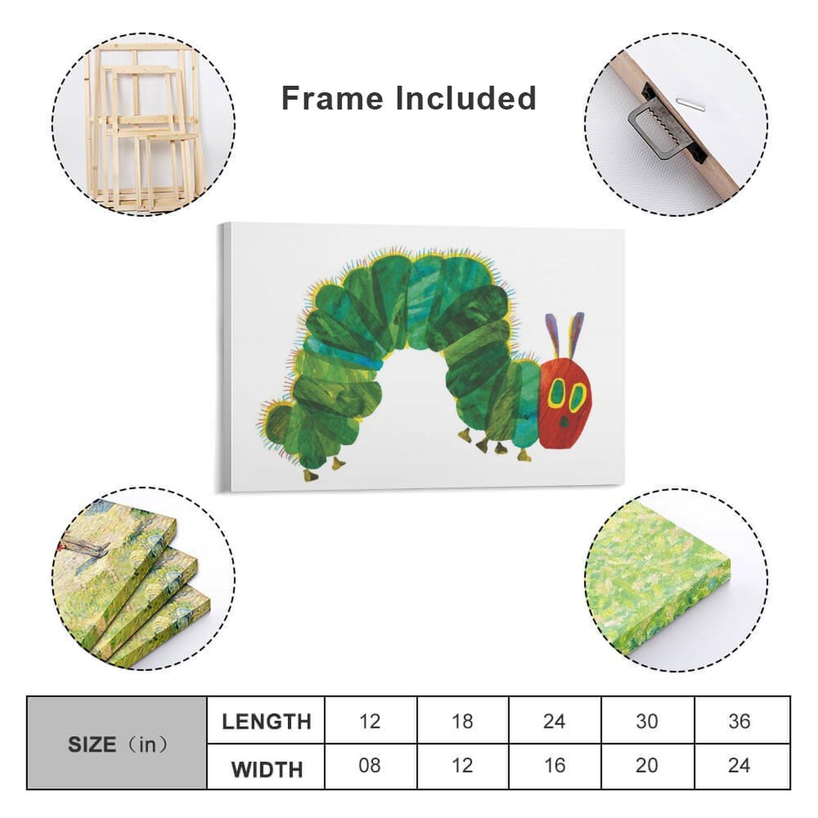 Amazon.co.jp: Eric Carle エリック・カールの版画『はらぺこあおむし